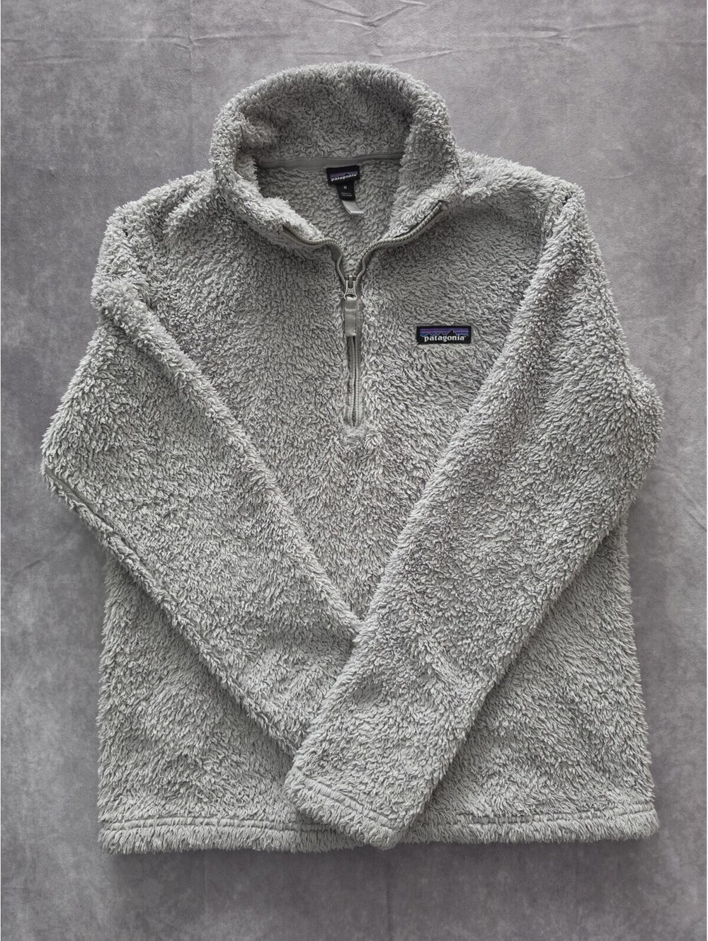 Patagonia Women's Los Gatos 1/4 Zip Fleece Pullover Gray Size Medium Cozy Sherpa